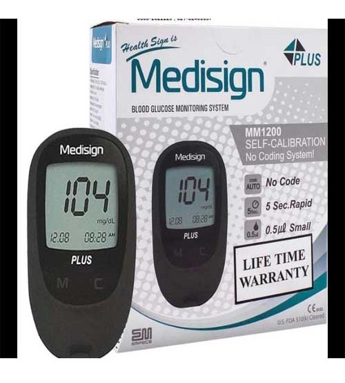 Medisign Plus Blood Glucose Monitoring System 